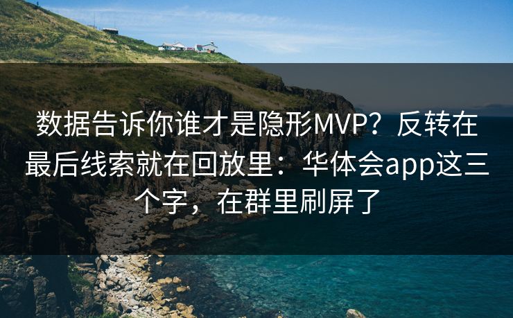 数据告诉你谁才是隐形MVP？反转在最后线索就在回放里：华体会app这三个字，在群里刷屏了